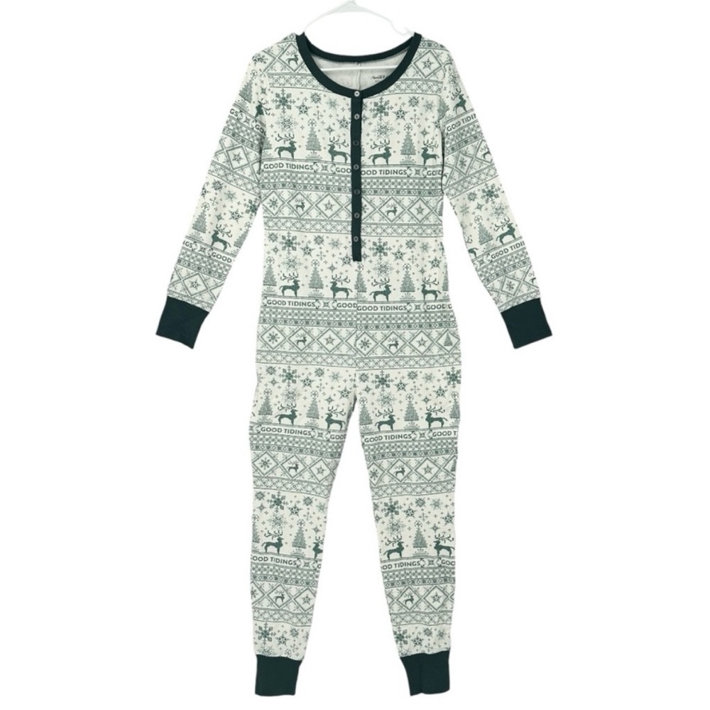 Hearth & Hand W/Magnolia Women’s Green Good Tidings Pajama 1 Piece Sleep…